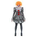 (イット THE END “それ”が見えたら、終わり。) IT Chapter Two オフィシャル商品 レディース ペニーワイズ コスチューム 仮装 コスプレ...