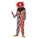 (スミッフィーズ) Smiffys メンズ Creepy Clown コスチューム 仮装 コスプレ セット 【海外通販】