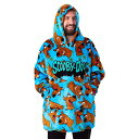 (スクービー・ドゥー) Scooby Doo オフィシャル商品 メンズ ブランケット パーカー 全面柄 フード付き 【海外通販】