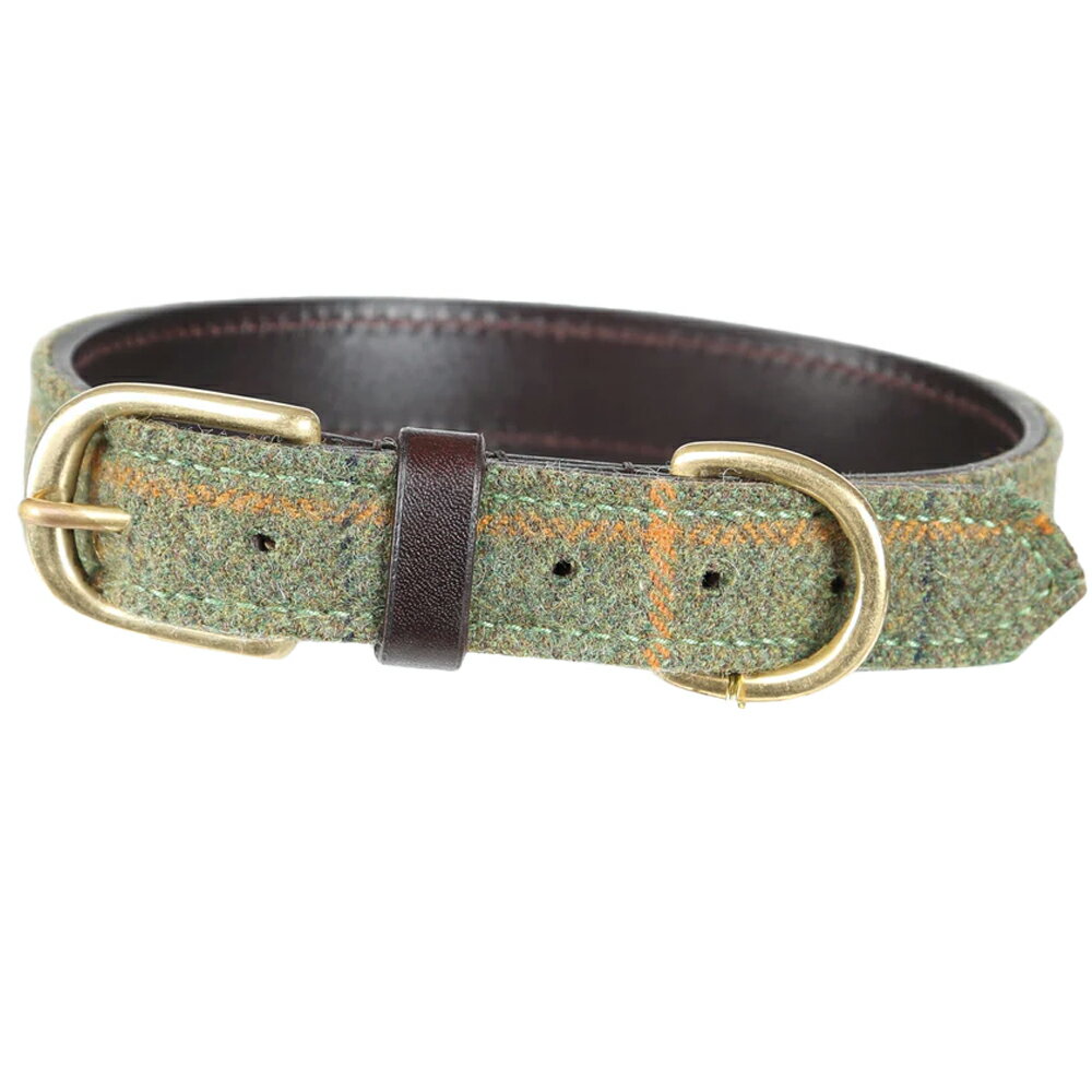 (ディグビー・アンド・フォックス) Digby & Fox ワンちゃん用 チェック レザー 首輪 犬用首輪 ドッグカ..