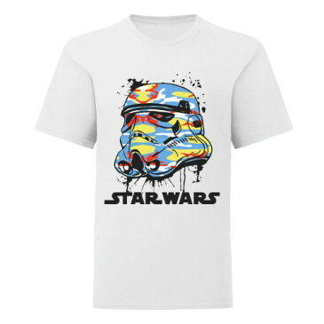 (スター・ウォーズ) Star Wars オフィシャル商品 キッズ・子供 ボーイズ 迷彩 Stormtrooper Helmet Tシャツ 半袖 カットソー トップス 【海外通販】