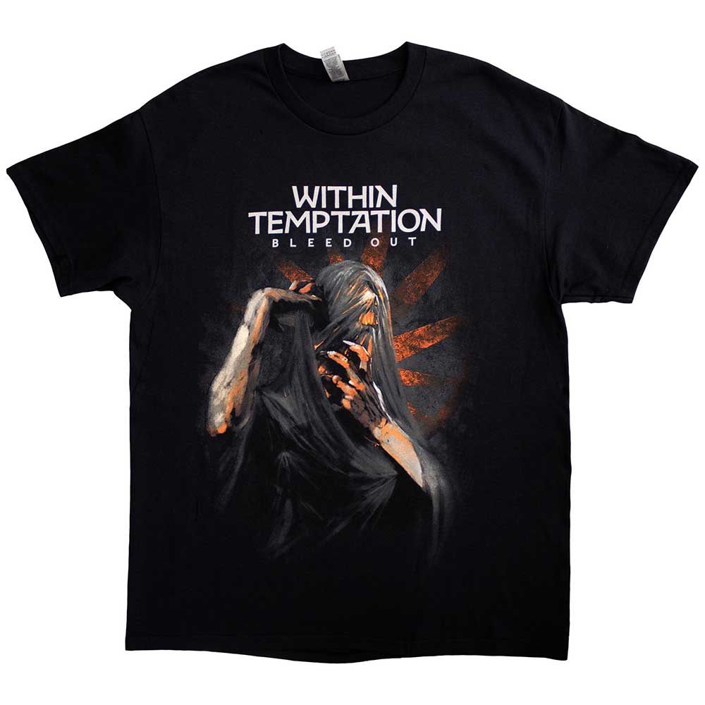 (ウィズイン・テンプテーション) Within Temptation オフィシャル商品 ユニセックス Bleed Out アルバム Tシャツ バックプリント 半袖 トップス 