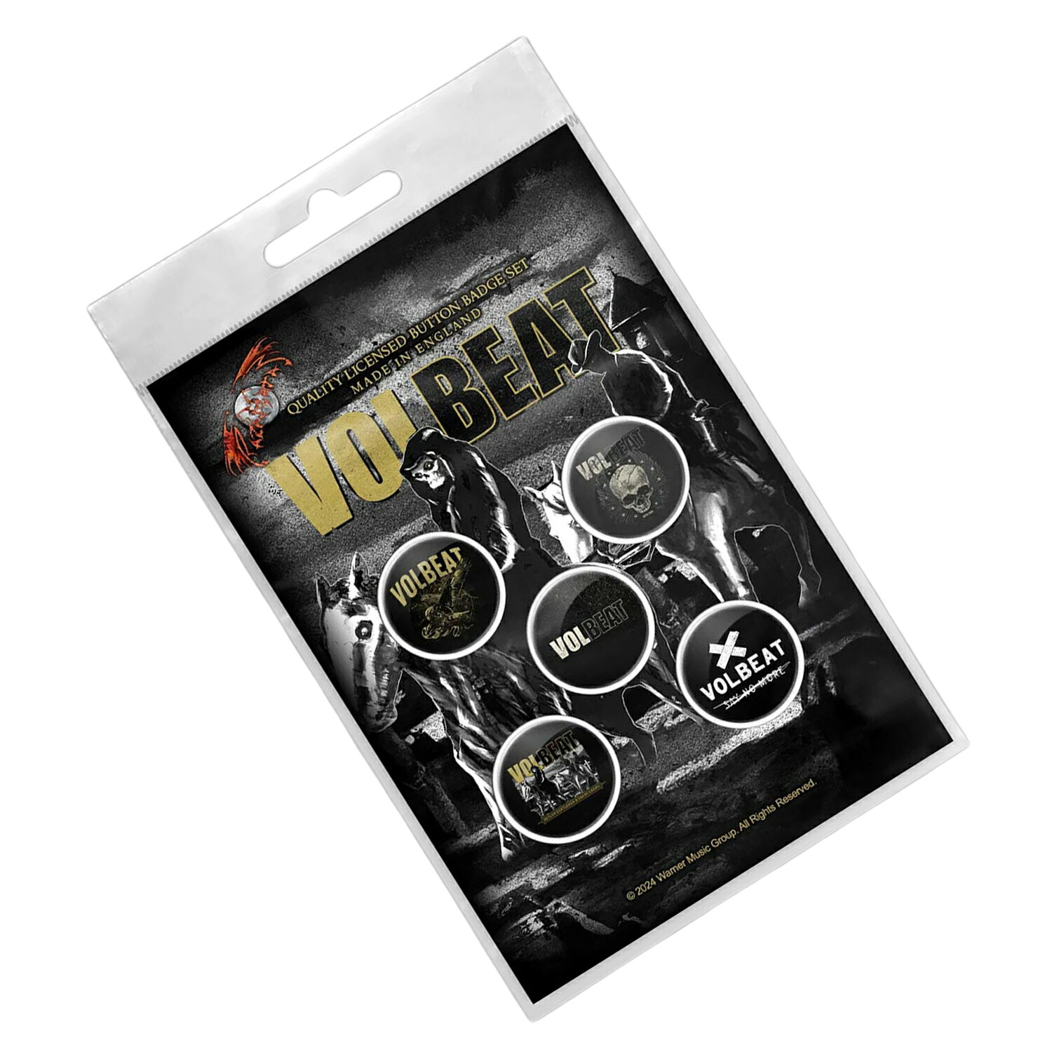(ヴォルビート) Volbeat オフィシャル商品 Outlaw Gentlemen ボタン バッジ セット...