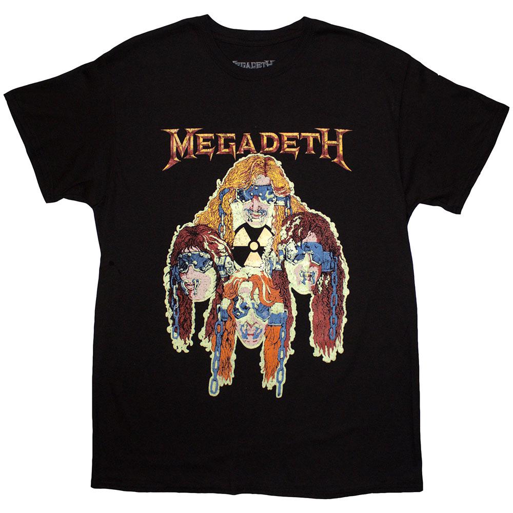 (メガデス) Megadeth オフィシャル商品 ユニセックス Nuclear Glow Heads Tシャツ 半袖 トップス 【海外通販】