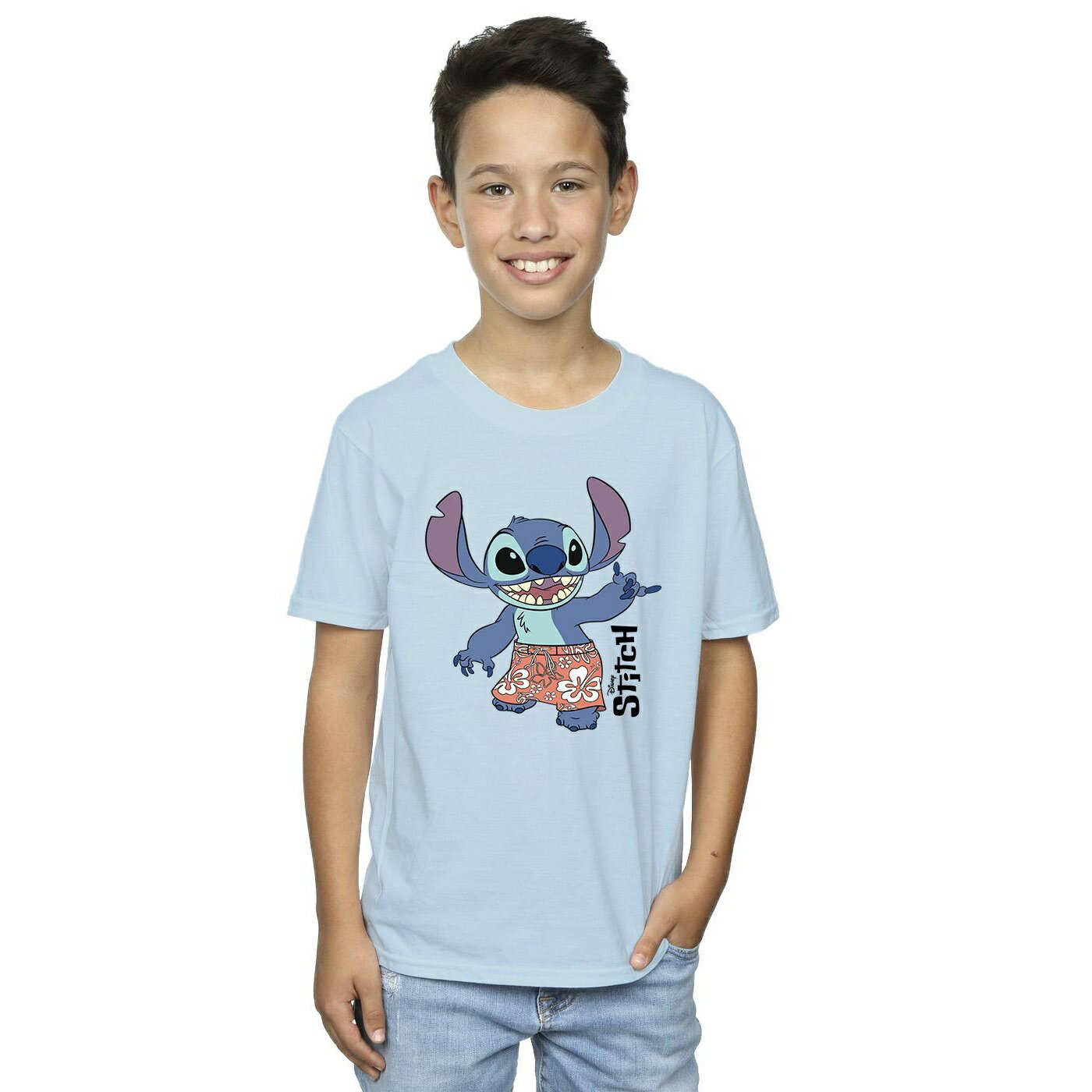 (リロ・アンド・スティッチ) Lilo and Stitch オフィシャル商品 キッズ・子供用 ショートパンツ 半袖 Tシャツ トップス 男の子 【海外通販】