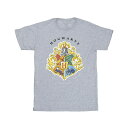 (ハリー・ポッター) Harry Potter オフィシャル商品 キッズ・子供用 ホグワーツ エンブレム 半袖 Tシャツ トップス 男の子 【海外通販】