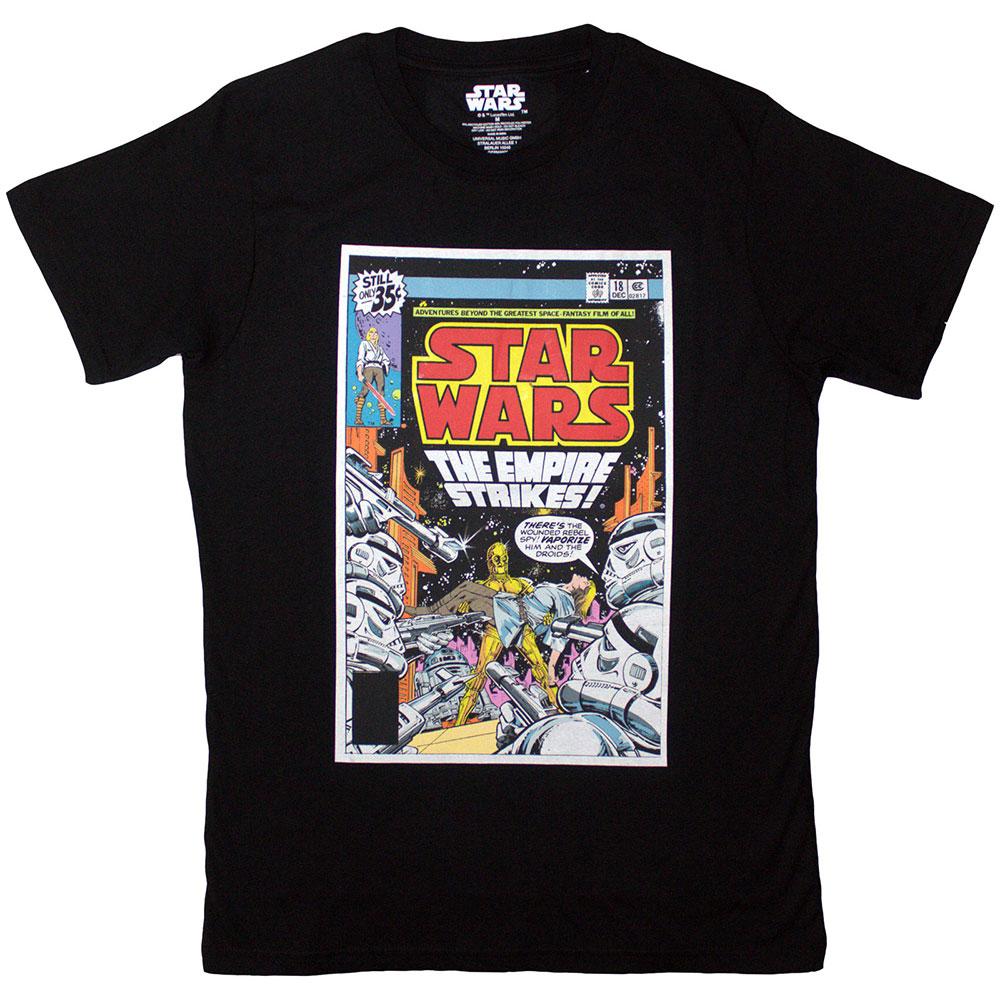 (スター・ウォーズ) Star Wars オフィシャル商品 ユニセックス The Empire Strikes Tシャツ コミックカバー 半袖 トップス 【海外通販】