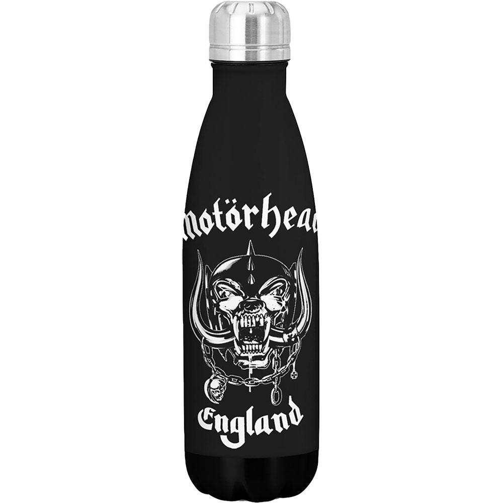 (モーターヘッド) Motorhead オフィシャル商品 England ロゴ ステンレススチール ウォーターボトル 水..