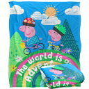 (ペッパピッグ) Peppa Pig オフィシャル商品 World Is An Adventure フリースブランケット フリース毛布 【海外通販】
