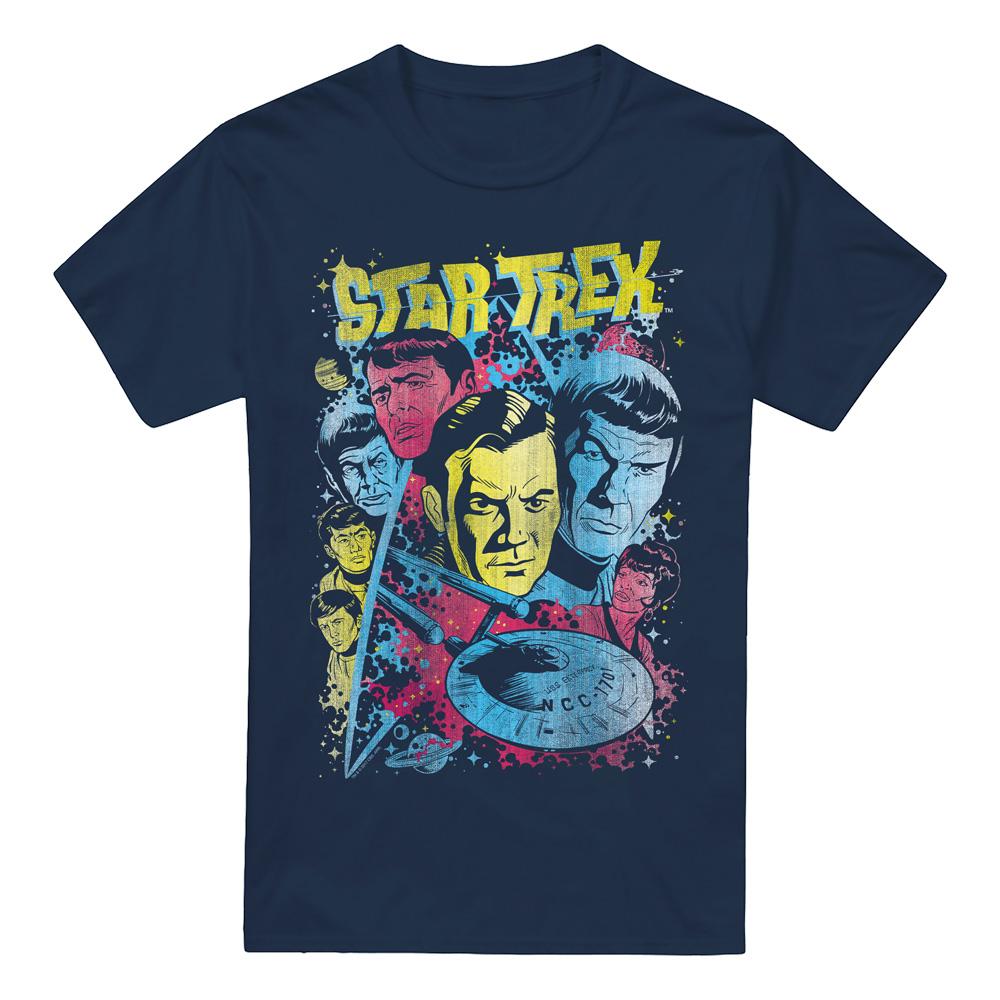 (スタートレック) Star Trek オフィシャル商品 メンズ Classic Crew Tシャツ イラスト 半袖 トップス 【海外通販】