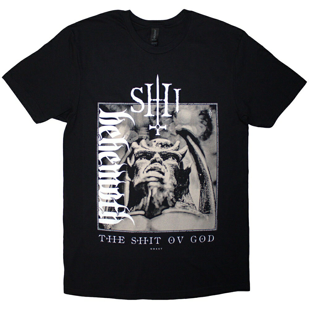 (ベヒーモス) Behemoth オフィシャル商品 ユニセックス The Shit Ov God バーティカルロゴ カバー Tシャツ バックプリント 半袖 トップス 【海外通販】