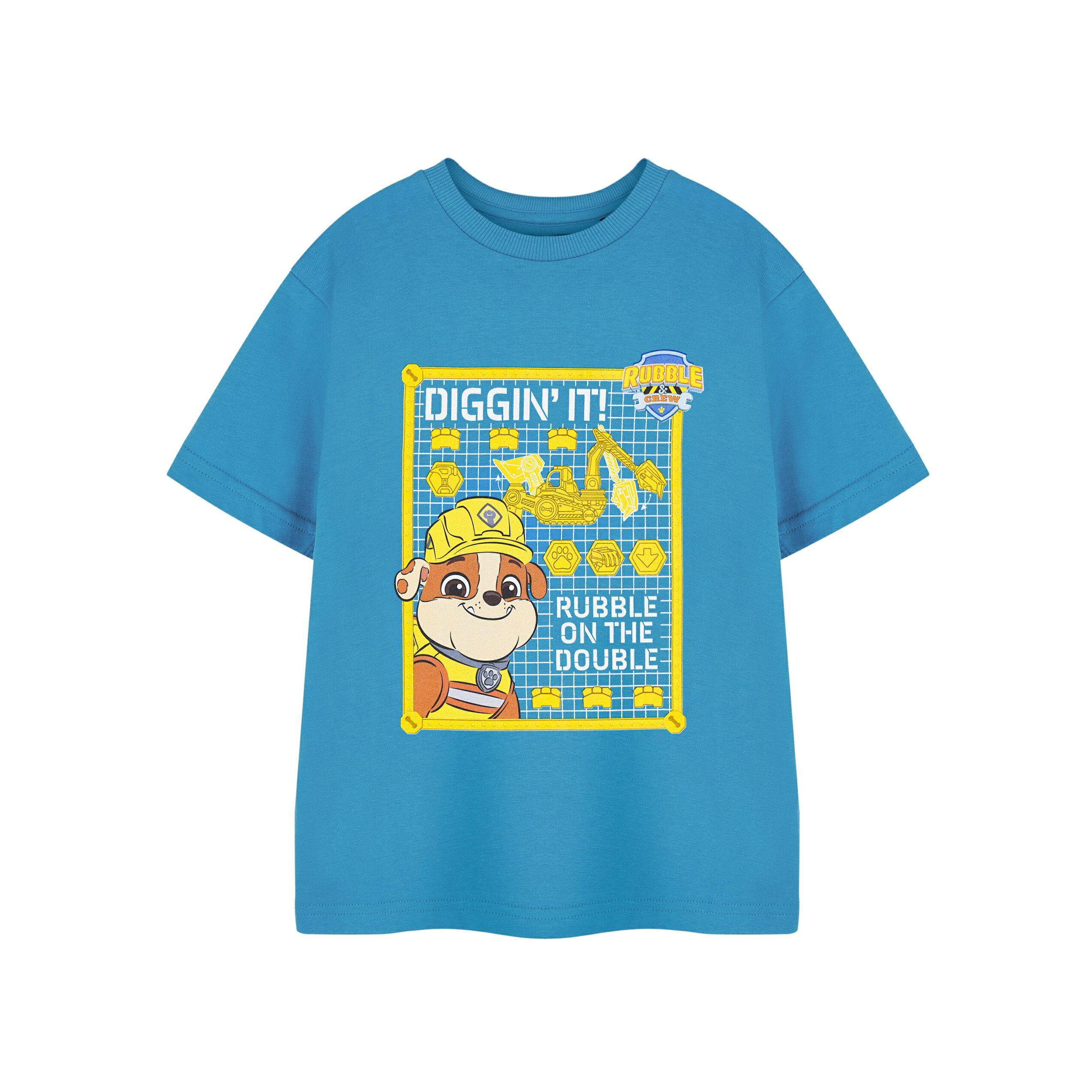 (パウ・パトロール) Paw Patrol オフィシャル商品 キッズ・子供 Diggin' It Rubble Tシャツ 半袖 トップス 