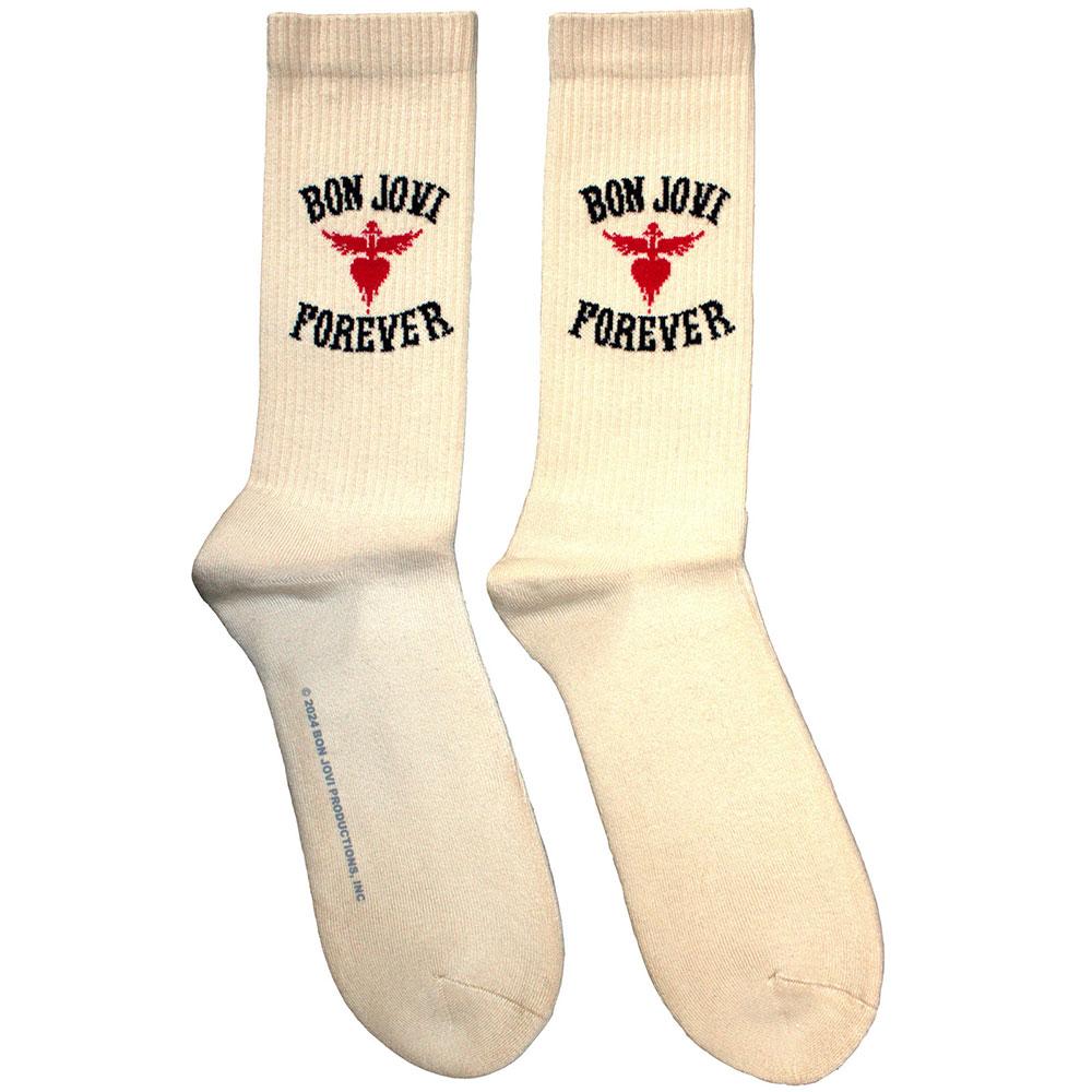 (ボン・ジョヴィ) Bon Jovi オフィシャル商品 ユニセックス Forever 靴下 テリークロス ソックス (1足組) 【海外通販】