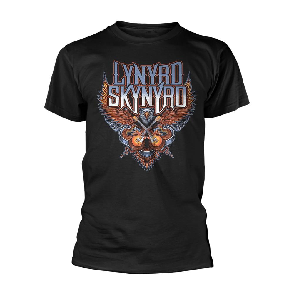 (レーナード・スキナード) Lynyrd Skynyrd オフィシャル商品 ユニセックス Crossed Guitars Tシャツ 半袖 トップス 【海外通販】