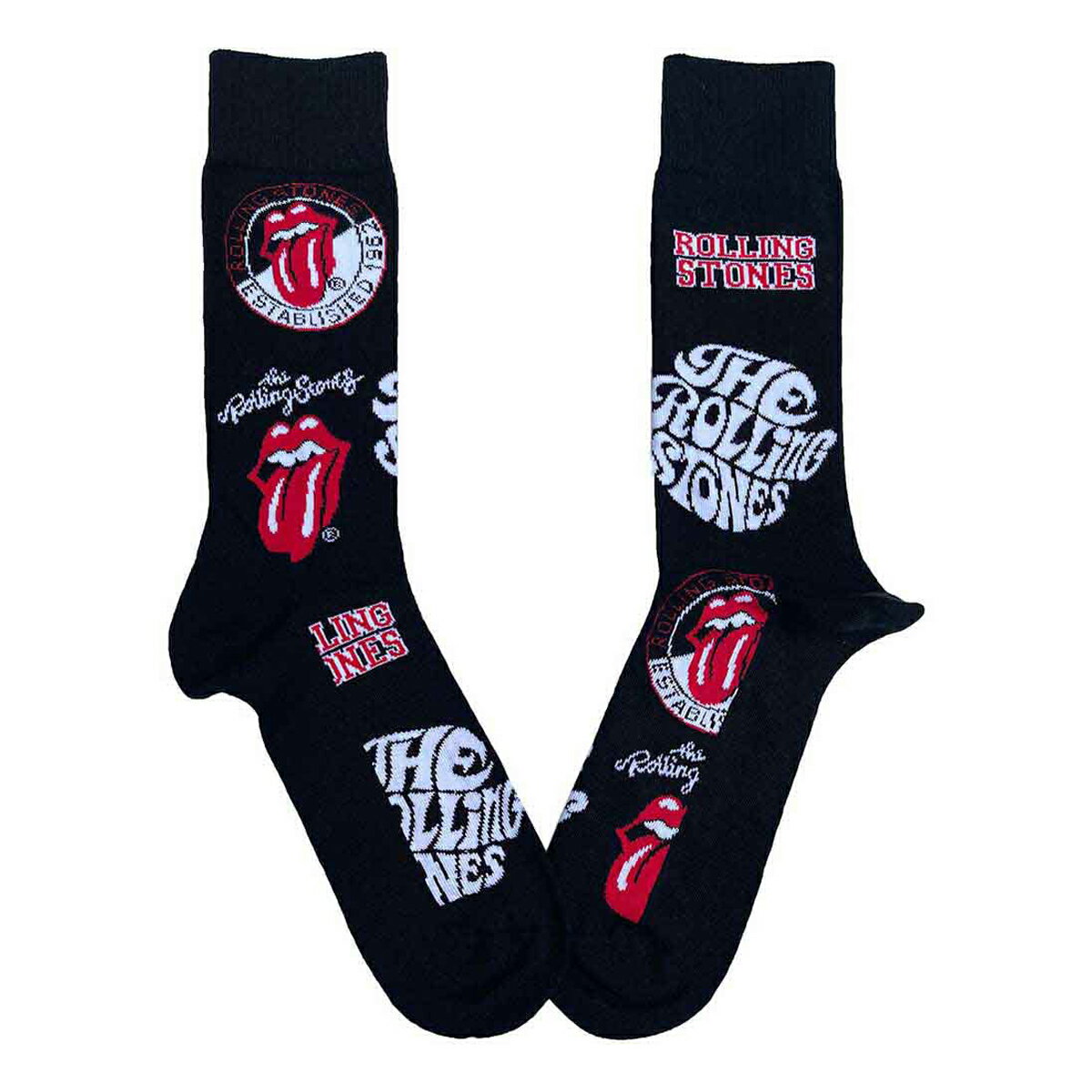 (ローリング・ストーンズ) The Rolling Stones オフィシャル商品 ユニセックス ロゴ 靴下 アンクルソックス ソックス (1足組) 【海外通販】