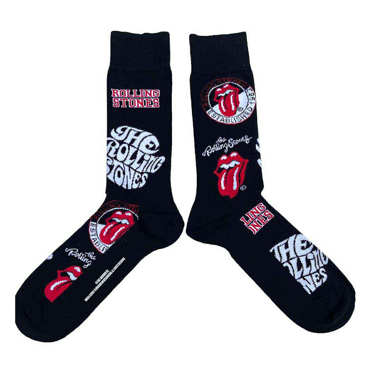 (ローリング・ストーンズ) The Rolling Stones オフィシャル商品 ユニセックス ロゴ 靴下 アンクルソックス ソックス (1足組) 【海外通販】 2