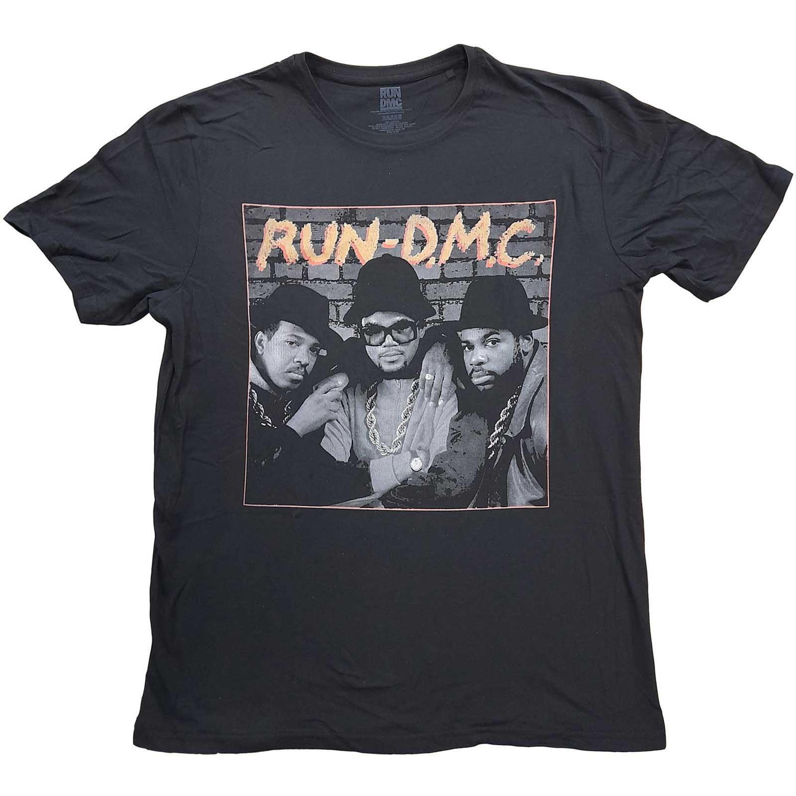 (ラン・ディーエムシー) Run DMC オフィシャル商品 ユニセックス B&W Photo Tシャツ コットン 半袖 トップス 【海外通販】