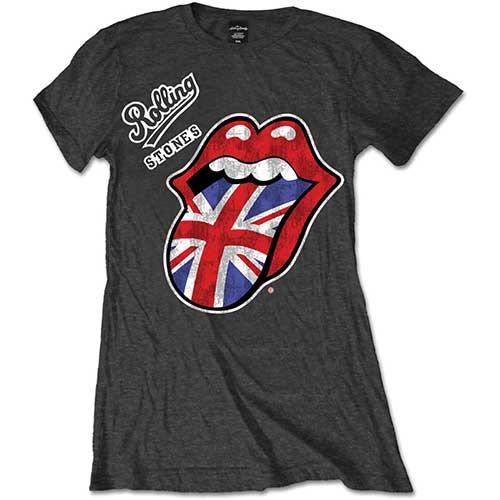 (ローリング・ストーンズ) The Rolling Stones オフィシャル商品 レディース Union Jack Tシャツ ロゴ 半袖 トップス 【海外通販】
