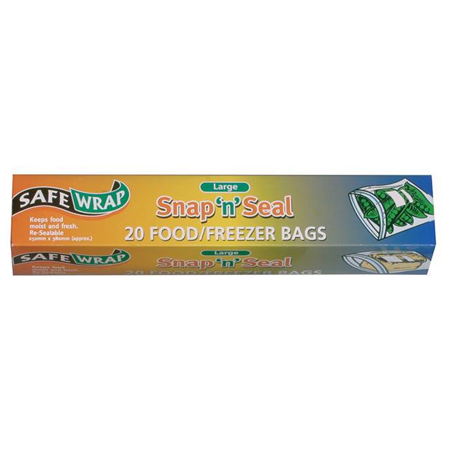 (セーフラップ) Safewrap Snap & Seal フリーザーバッグ 冷凍 保存用 袋 クッキング 調理 キッチン用品 7 x 9'' (30枚) 【海外通販】