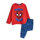 (スパイダーマン) Spider-Man オフィシャル商品 キッズ・子供 ボーイズ パジャマ プリント 長袖 上下セット 【海外通販】
