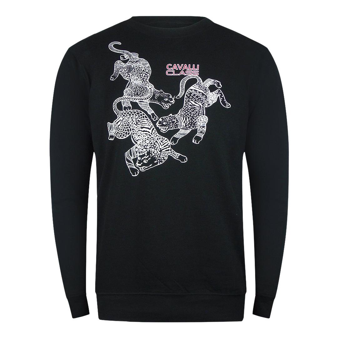 (カヴァリ・クラス) Cavalli Class メンズ ペイズリー レオパード 長袖 スウェットシャツ トレーナー 【海外通販】