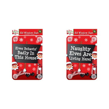 (クリスマスショップ) Christmas Shop エルフ ウインドーステッカー 窓 デコレーション 雑貨 【楽天海外直送】