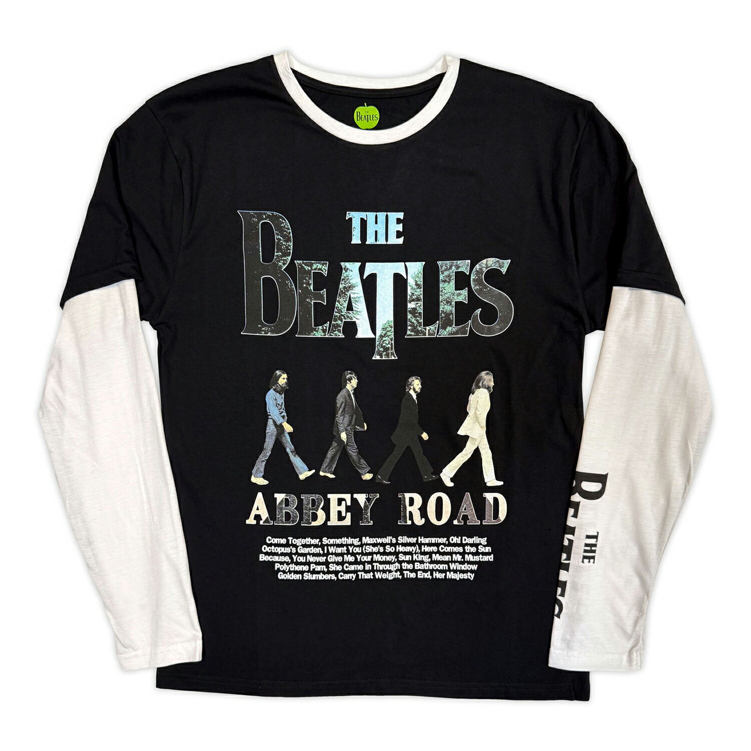 (ビートルズ) The Beatles オフィシャル商品 ユニセックス Abbey Road インフィル Tシャツ レイヤー 長袖 トップス 【海外通販】