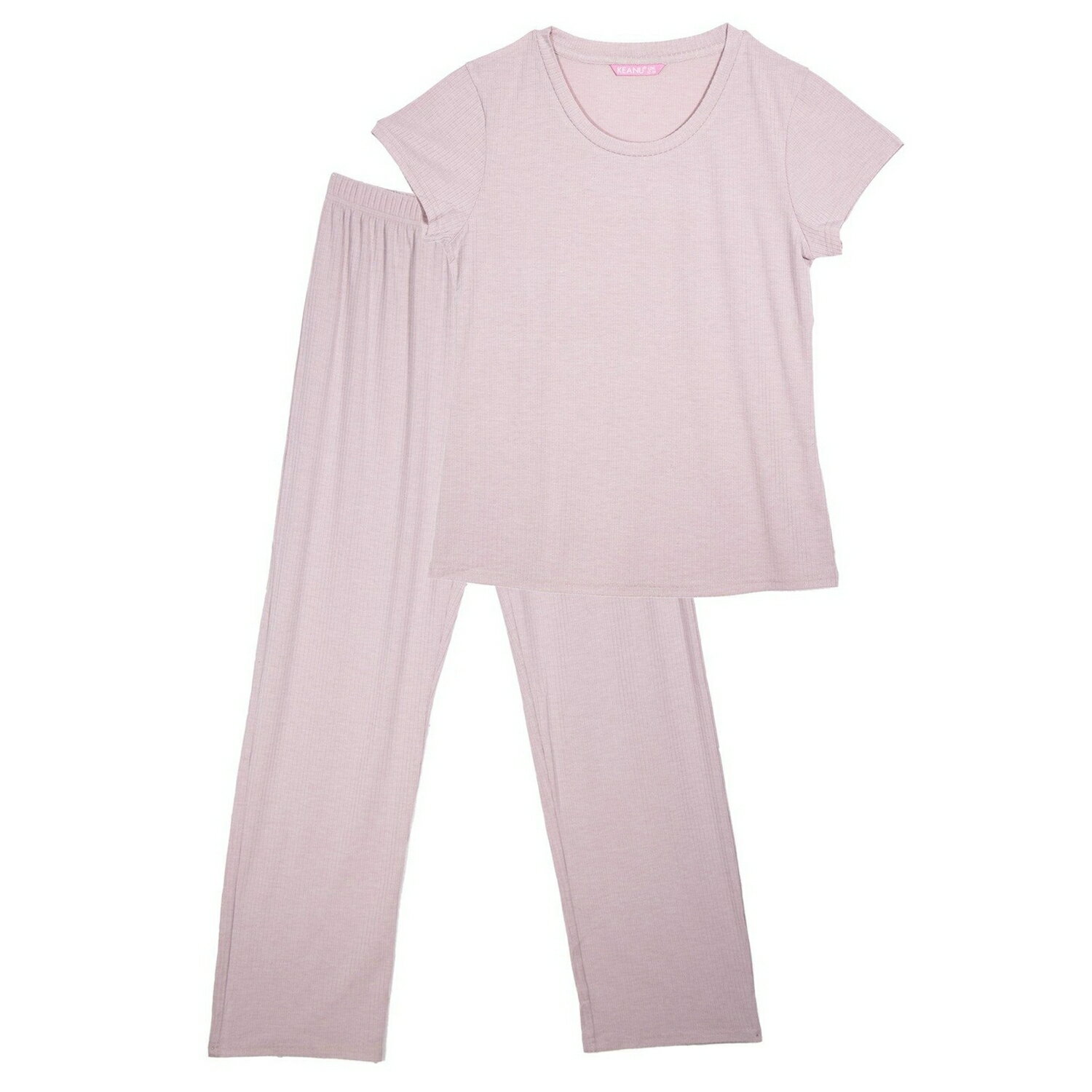 (キアヌ) Keanu レディース ヴィスコース リブ パジャマ 上下セット ルームウェア 2パック 【海外通販】