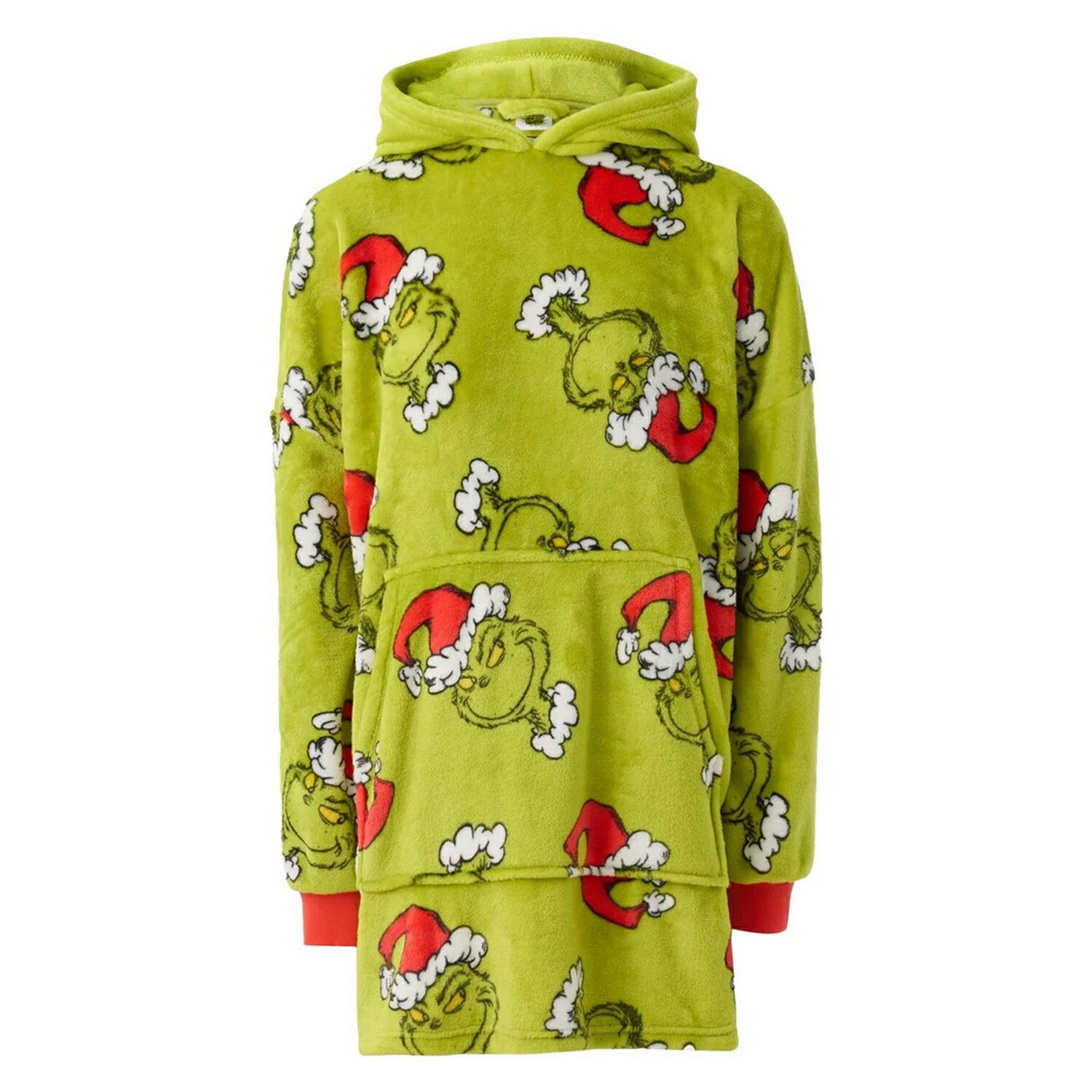 (グリンチ) The Grinch オフィシャル商品 ユニセックス シェルパフリース オーバーサイズ 着る毛布 フ..