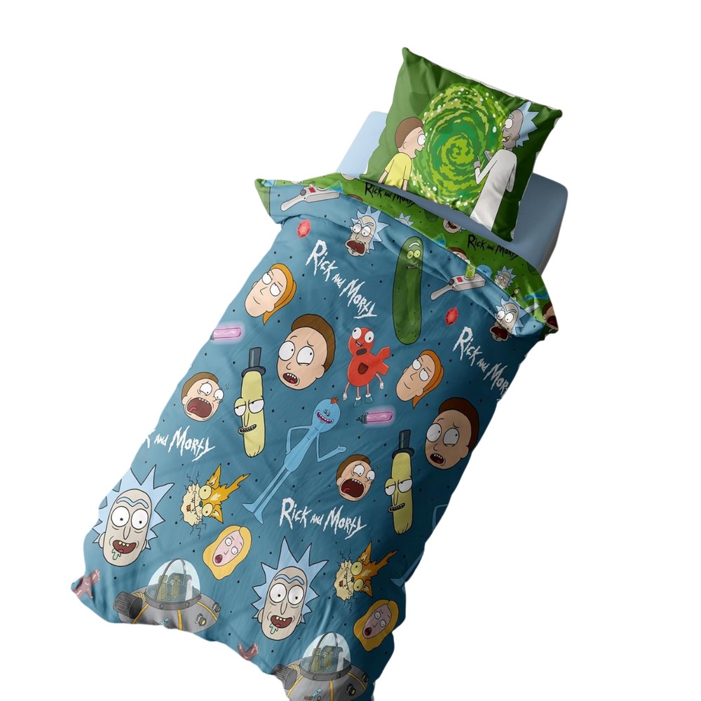 (リック・アンド・モーティ) Rick And Morty オフィシャル商品 Portals Pickle キャラクター 掛け布団カバー・枕カバーセット リバーシブル 寝具 【海外通販】 pertemba-10815215 Pertemba Japan サンプル画像2