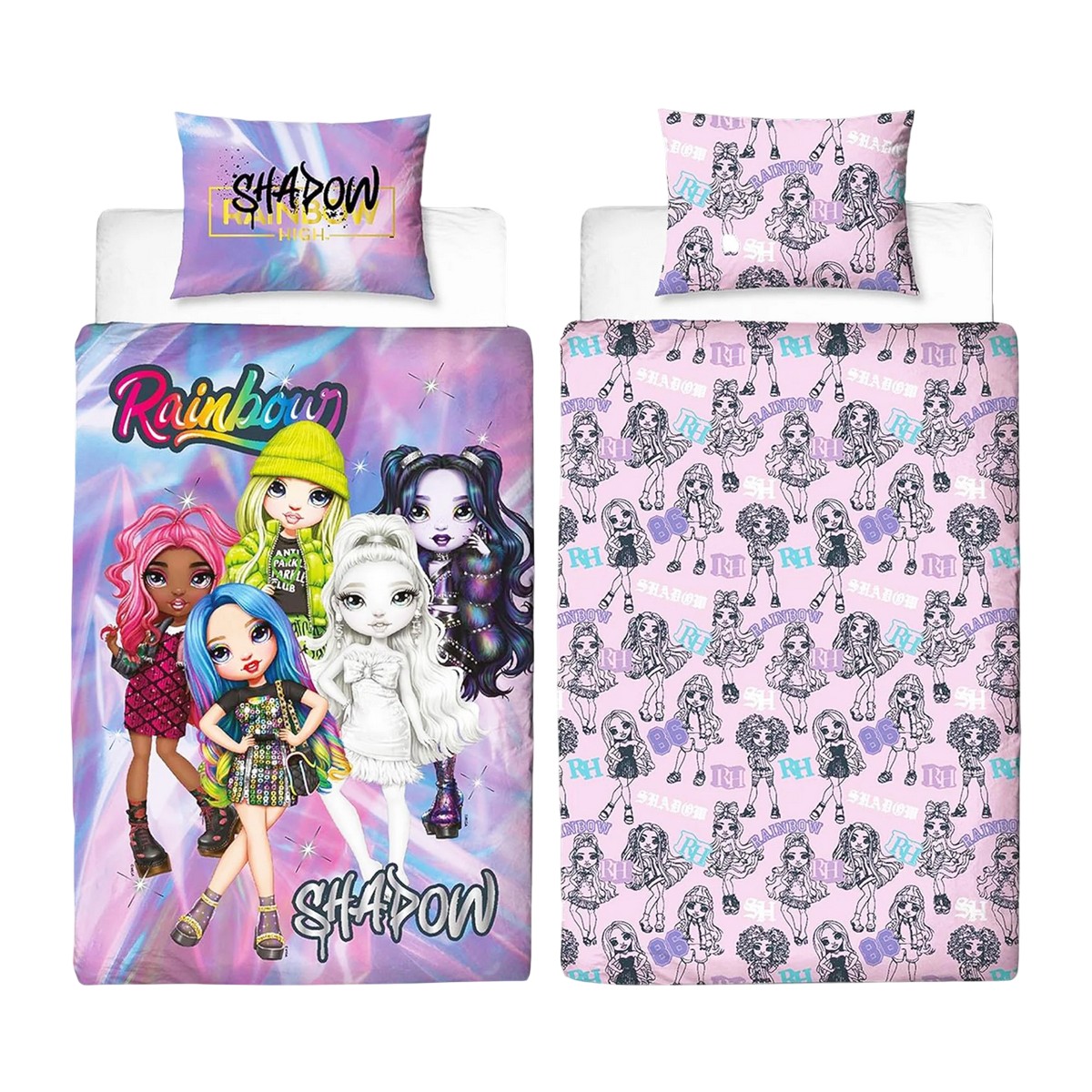 Rakuten - (レインボーハイ) Rainbow High オフィシャル商品 Shadow High Dolls 掛け布団カバー・枕カバーセット リバーシブル 寝具 【海外通販】