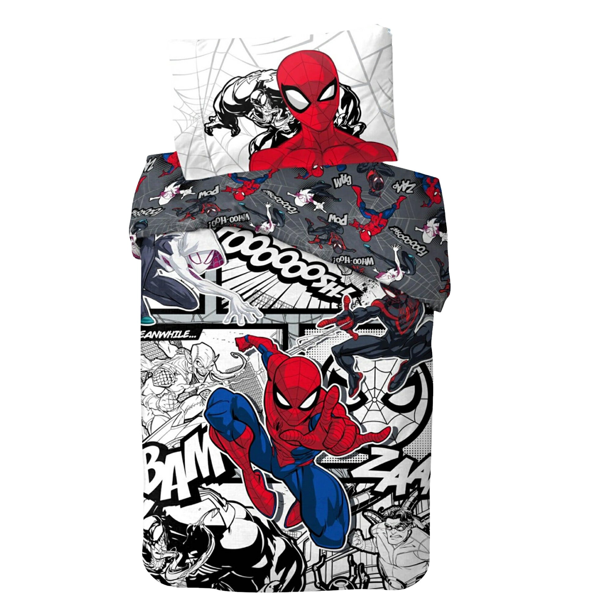 (スパイダーマン) Spider-Man オフィシャル商品 Villains 掛け布団カバー・枕カバーセット リバーシブル 寝具 【海外通販】