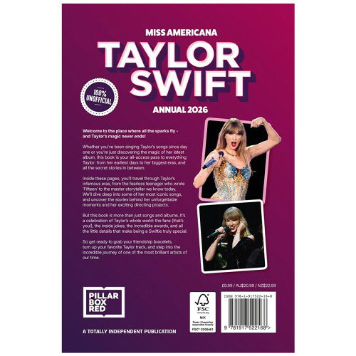 (テイラー・スウィフト) Taylor Swift オフィシャル商品 Miss Americana 2026 アニュアル 年鑑 【海外通販】