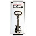 (ロックオフ) Rock Off オフィシャル商品 Mathew Street B&W Guitar キーリング 栓抜き キーホルダー 【海外通販】