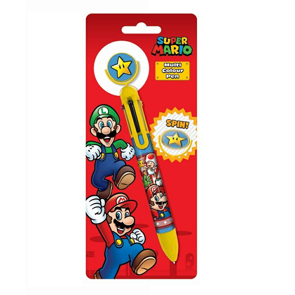 (スーパーマリオブラザーズ) Super Mario オフィシャル商品 Burst 多色ボールペン ペン 筆記用具 【海外通販】