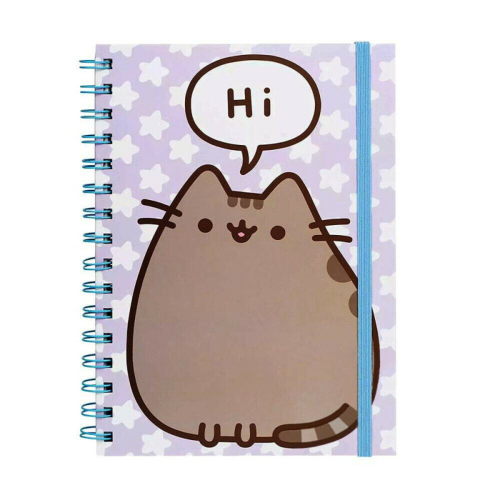 (ねこのプシーン) Pusheen オフィシャル商品 Says Hi ノート A5 ワイヤー綴じ メモ 雑記帳 【海外通販】