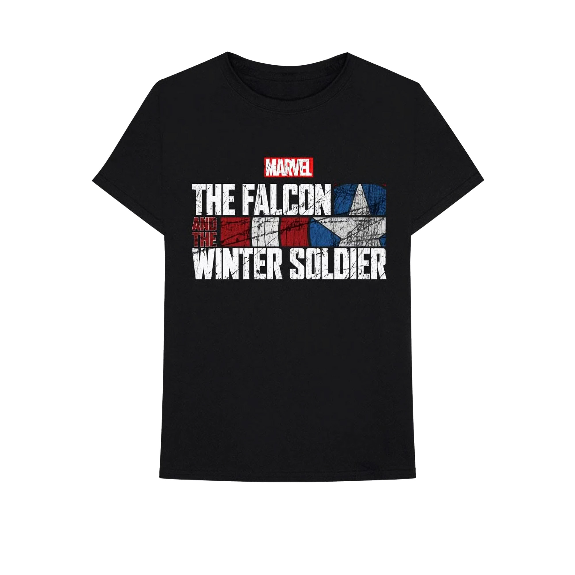 (マーベルコミックス) Marvel Comics オフィシャル商品 ユニセックス Falcon & Winter Soldier テキスト Tシャツ コットン ロゴ 半袖 カットソー トップス 【海外通販】