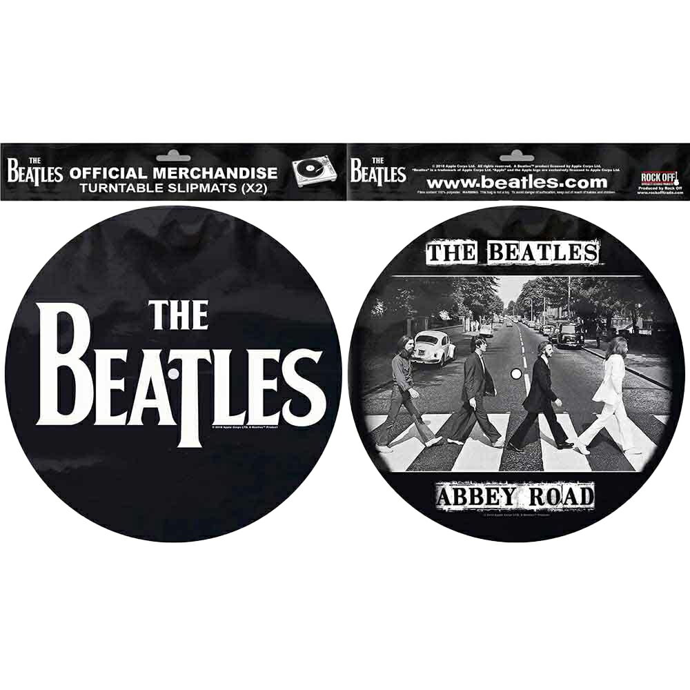 (ビートルズ) The Beatles オフィシャル商品 Abbey Road スリップマット ドロップTロゴ ターンテーブルマット (2枚組) 【海外通販】