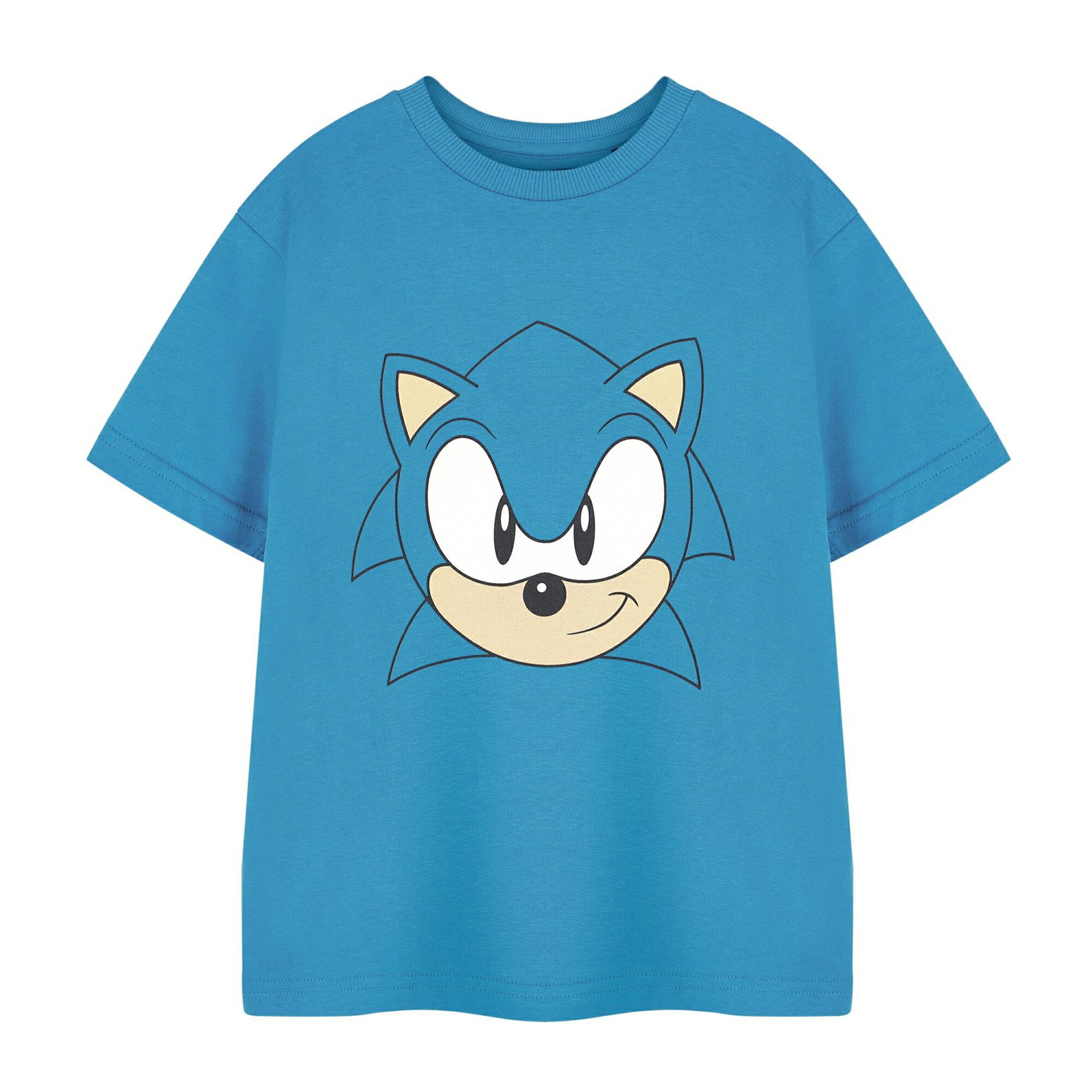 (ソニック・ザ・ヘッジホッグ) Sonic The Hedgehog オフィシャル商品 キッズ・子供 ボーイズ Tシャツ フェイス 半袖 トップス 【海外通販】