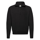 (フルーツオブザルーム) Fruit of the Loom メンズ Classic 80/20 ジップネック 長袖 スウェットシャツ トレーナー 【海外通販】