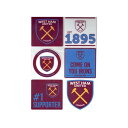 ウェストハム・ユナイテッド フットボールクラブ West Ham United FC オフィシャル商品 カーデカール 車用デカル セット (6ピース) 【海外通...