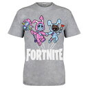 (フォートナイト) Fortnite オフィシャル商品 子供用 バニー ゲーム キャラクター プリント 半袖 Tシャツ 【楽天海外直送】