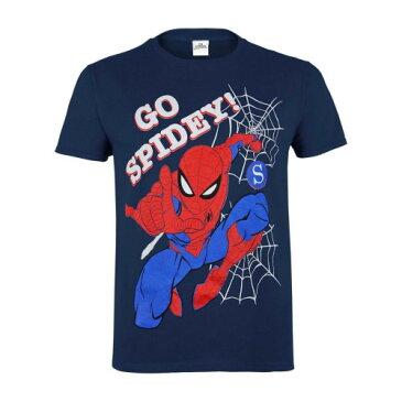 (マーベル) Marvel オフィシャル商品 子供用 スパイダーマン Go Spidey プリント 半袖 Tシャツ 男の子 【楽天海外直送】