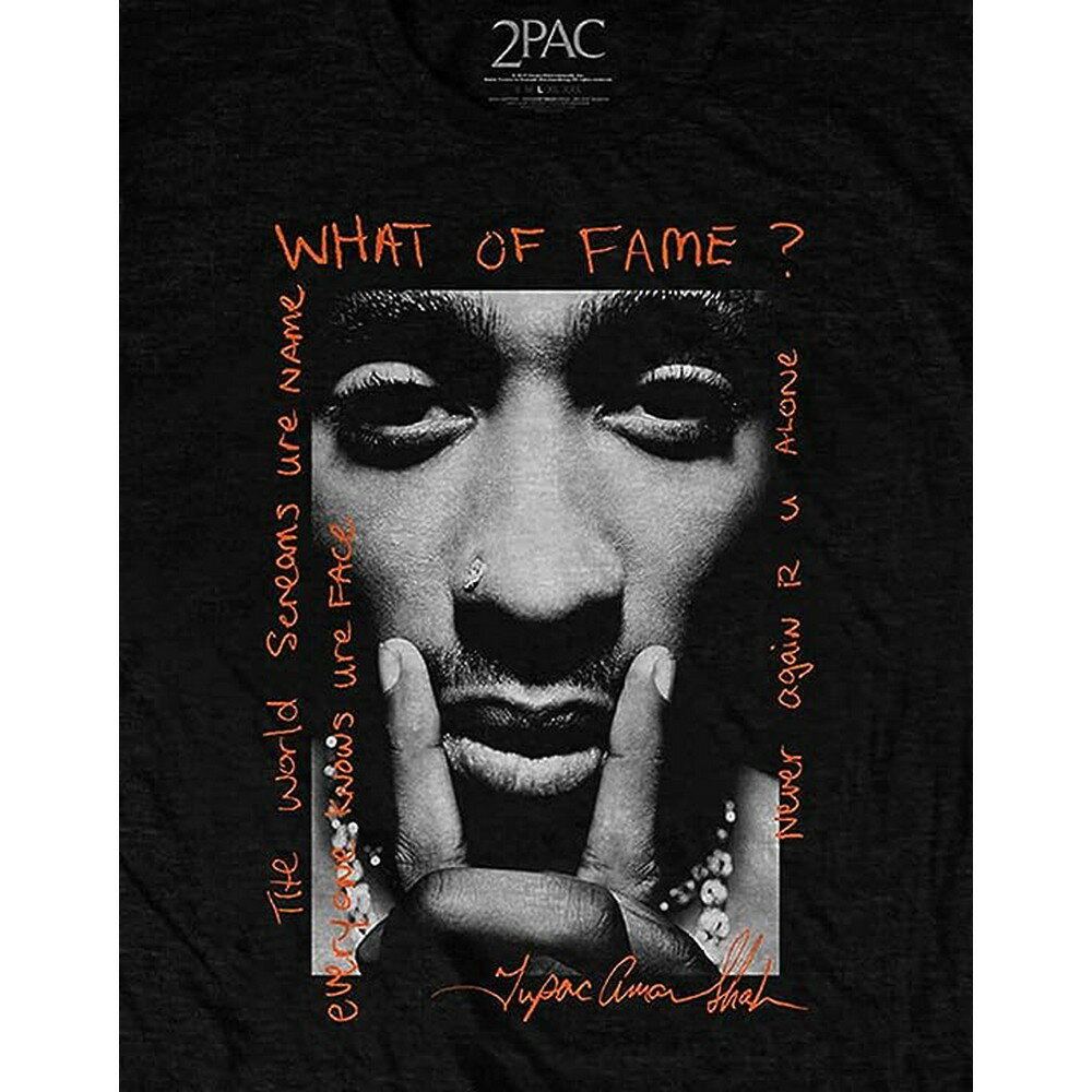 乐天商城 - (トゥパック・シャクール) Tupac Shakur オフィシャル商品 ユニセックス What Of Fame? Tシャツ コットン 半袖 トップス 【海外通販】