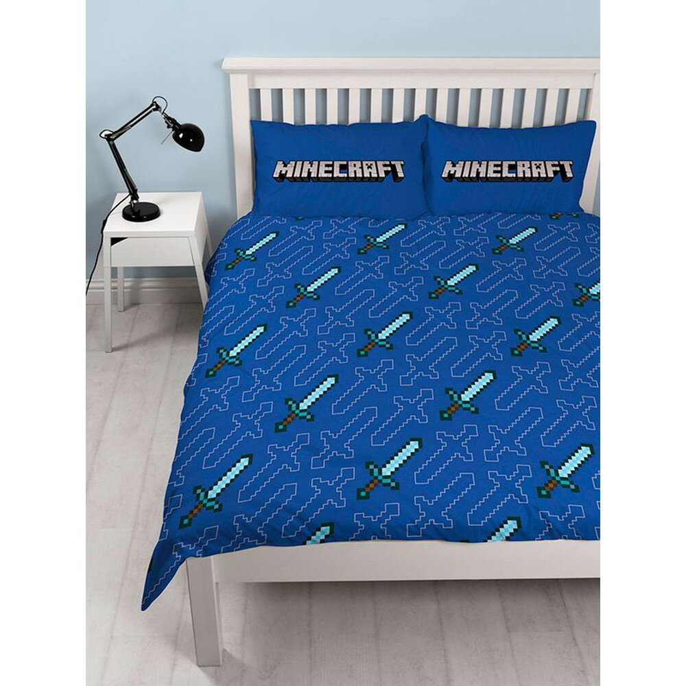 (マインクラフト) Minecraft オフィシャル商品 リバーシブル 掛け布団カバー・枕カバーセット 【海外通販】