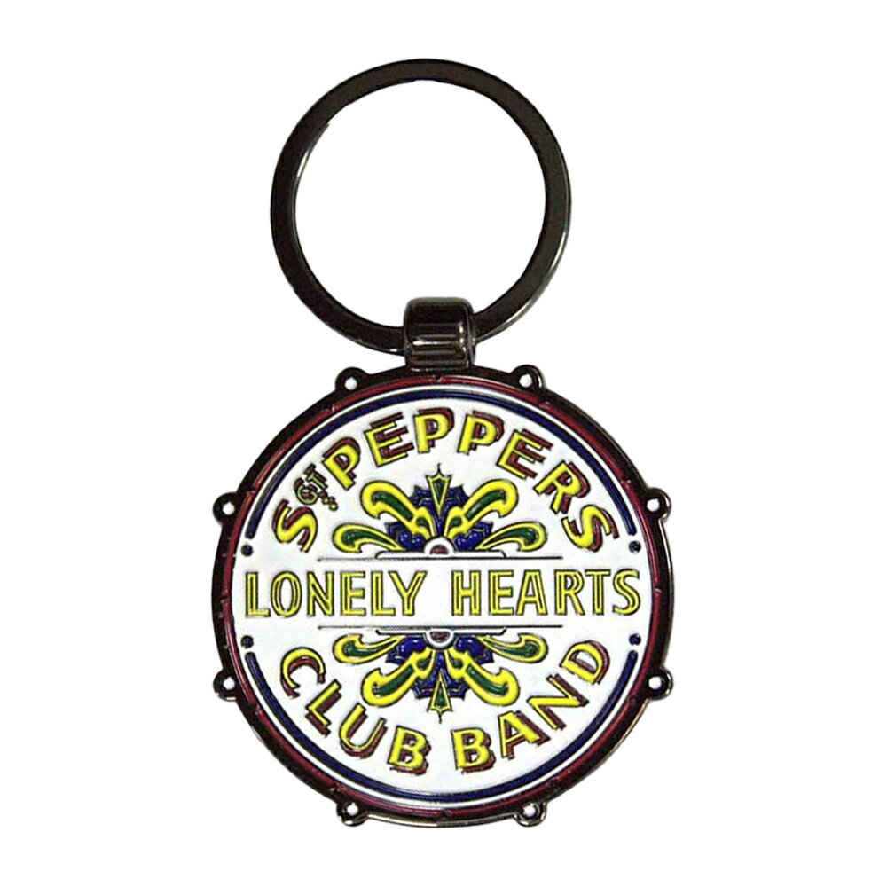 (ビートルズ) The Beatles オフィシャル商品 Drop T Drum Sgt Pepper キーリング ダブルサイド キーホルダー 【海外通販】