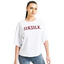 (シックシルク) SikSilk レディース キラキラ クロップド丈 Tシャツ クロップドトップ カットソー 【海外通販】