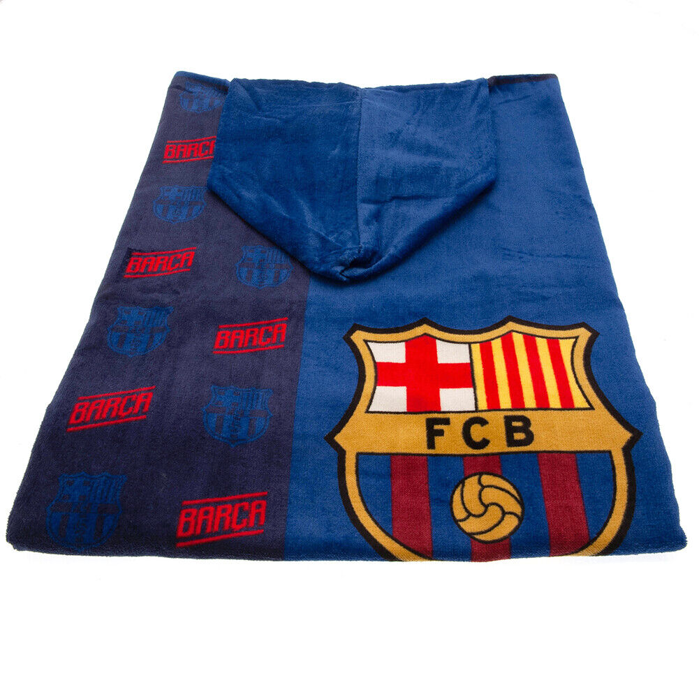 FCバルセロナ フットボールクラブ FC Barcelona オフィシャル商品 キッズ/子供 タオル クレスト フード付き ビーチタオル バスタオル 【海外通販...