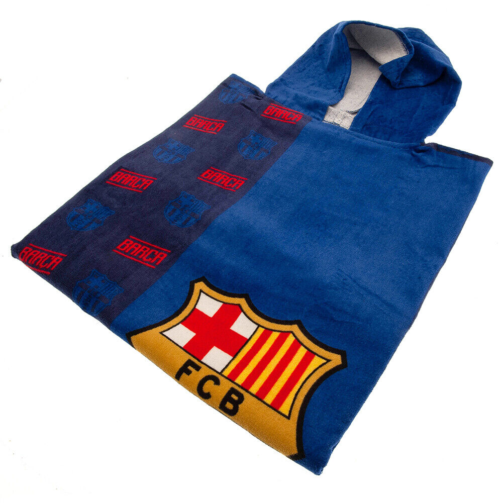FCバルセロナ フットボールクラブ FC Barcelona オフィシャル商品 キッズ/子供 タオル クレスト フード付き ビーチタオル バスタオル 【海外通販】