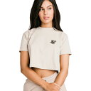 (シックシルク) SikSilk レディース Essentials Retro ボクシー クロップド丈 Tシャツ クロップドトップ カットソー 【海外通販】